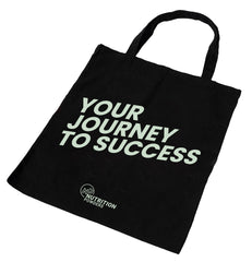 Zwarte trendy tote bag met de tekst your journey to success