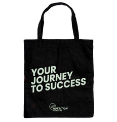 Zwarte trendy tote bag met de tekst your journey to success